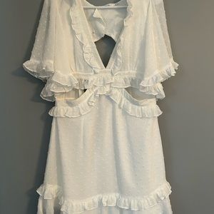 White bridal shower dress worn once size L
